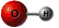 Bonded molecule of 1 Oxygen and 1 Hydrogen atoms