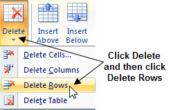 DeleteRows